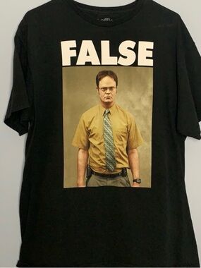 Black Graphic T‑Shirt 'FALSE'